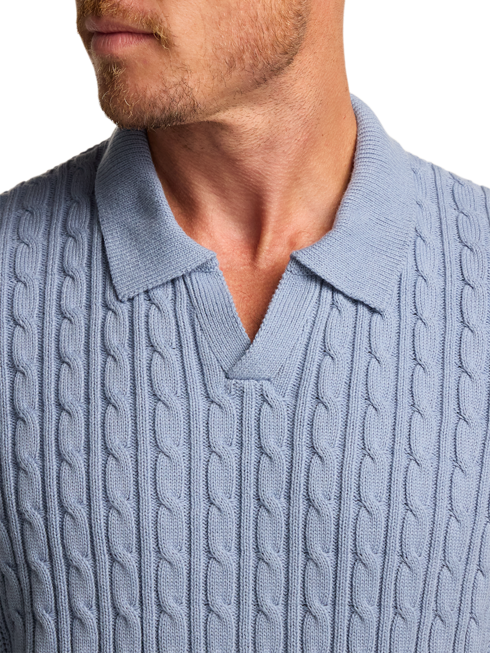 Alternate Image of Cotton Cable V-neck Polo-2