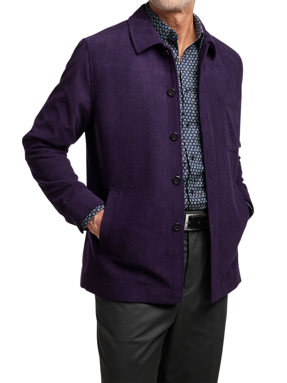 Alternate Image of Microfiber Corduroy Shirt Jacket-1