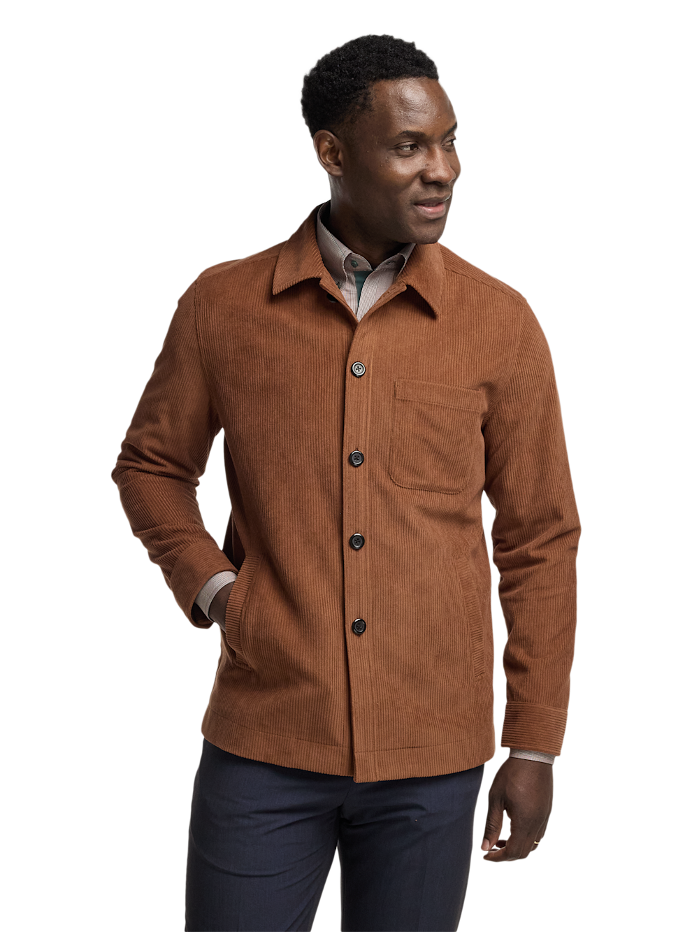 Alternate Image of Microfiber Corduroy Shirt Jacket-1