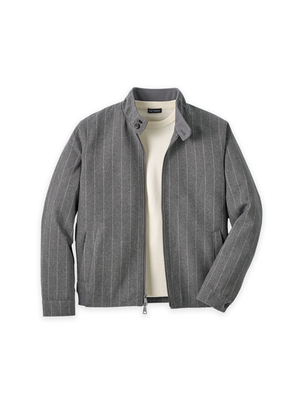 Men's Grey Stripe Outerwear 
