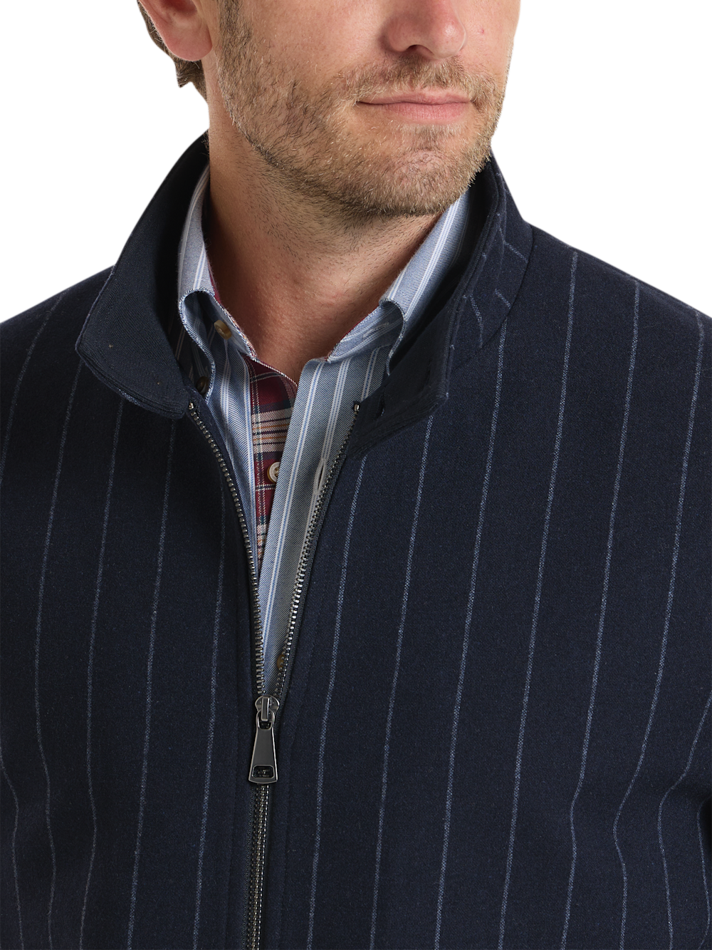 Alternate Image of Wool Blend Stripe Bomber Jacket-5