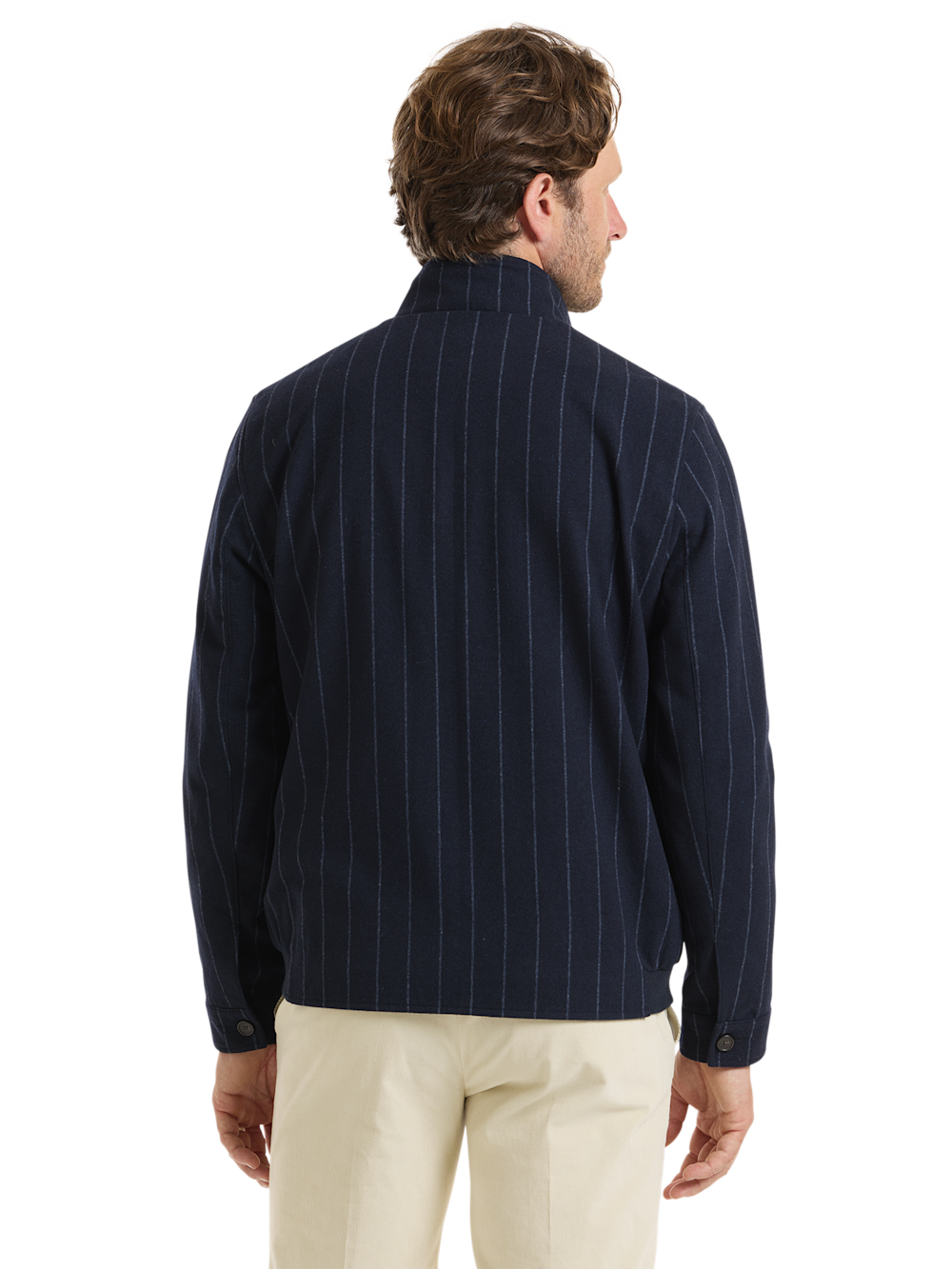 Alternate Image of Wool Blend Stripe Bomber Jacket-6