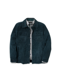 Suede Shirt Jacket - Teal