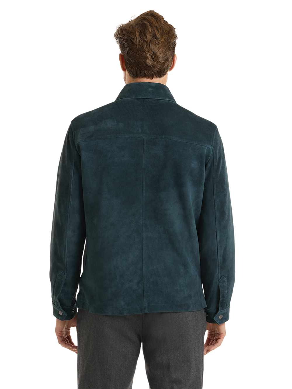 Alternate Shot of Men's Teal Solid Outerwear  - 6