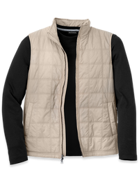 Nylon Quilted Vest - Stone