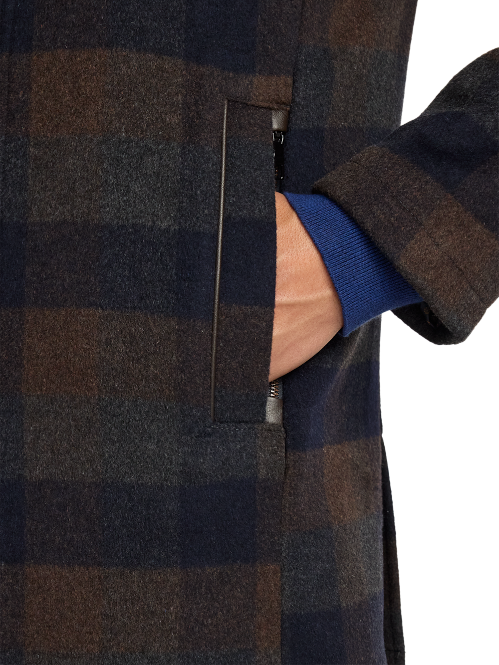 Alternate Image of Wool Blend Buffalo Plaid Car Coat-6