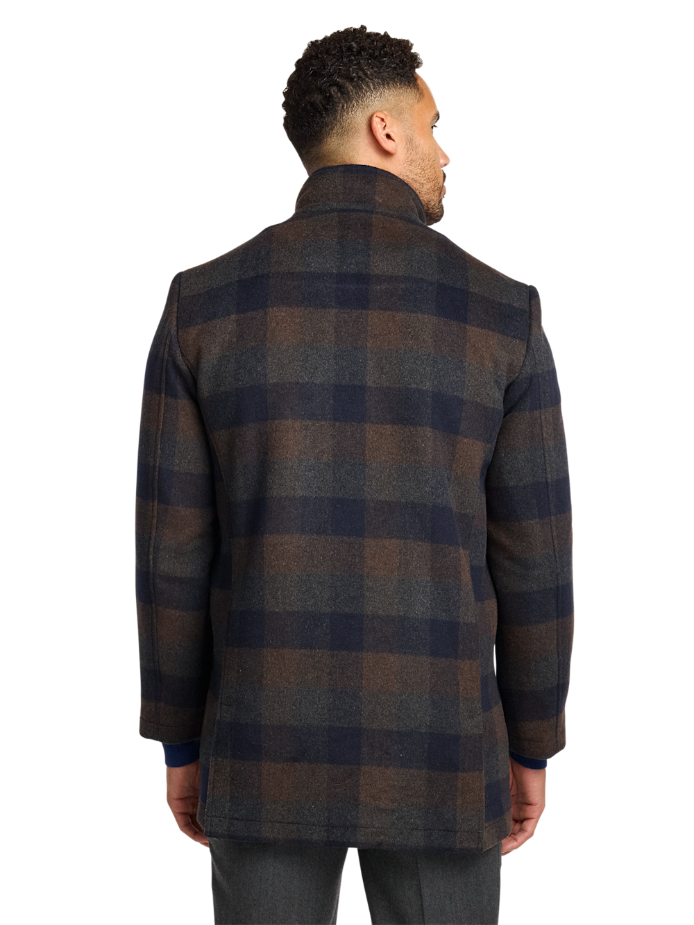 Alternate Image of Wool Blend Buffalo Plaid Car Coat-7