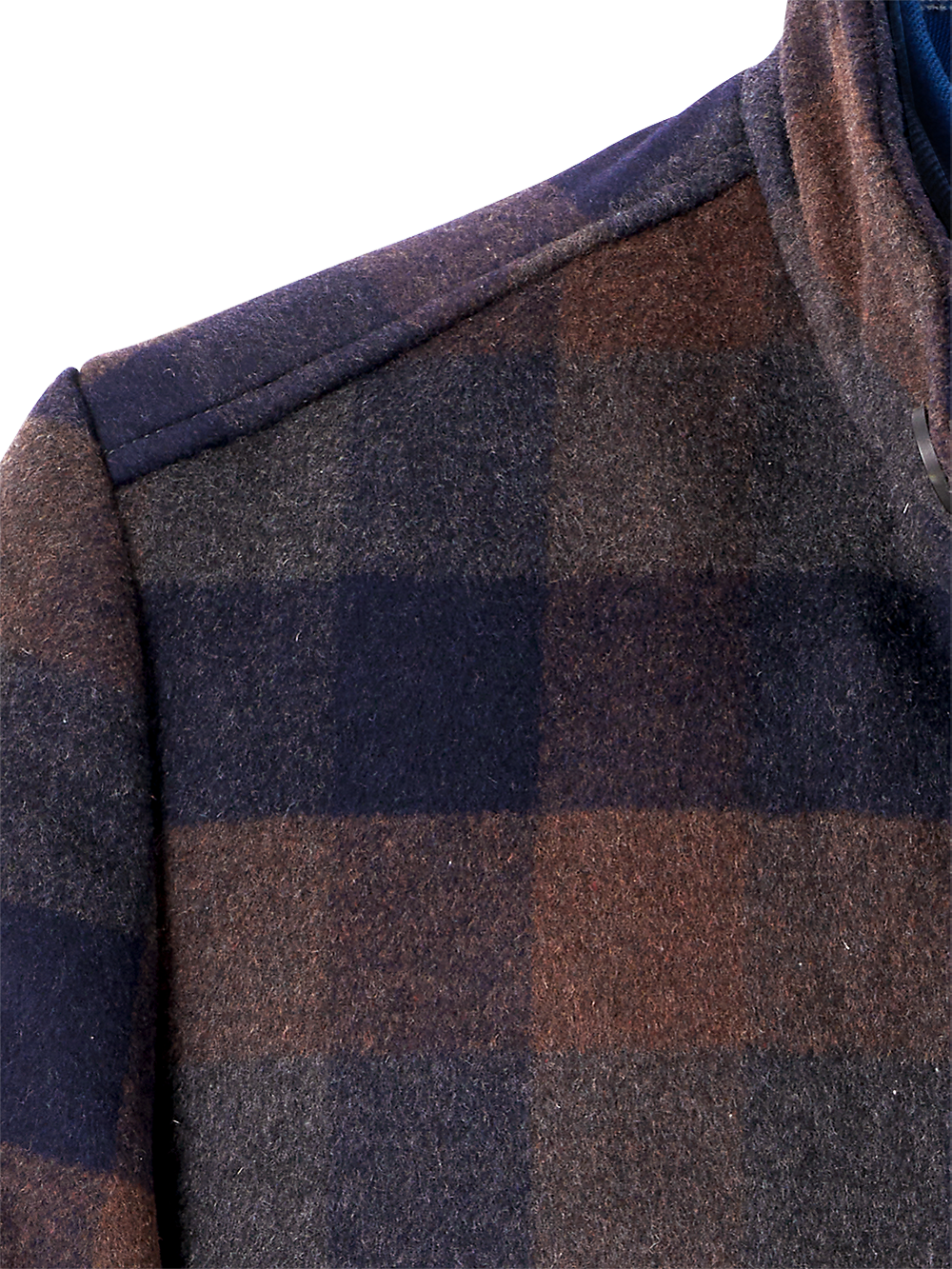 Alternate Image of Wool Blend Buffalo Plaid Car Coat-3