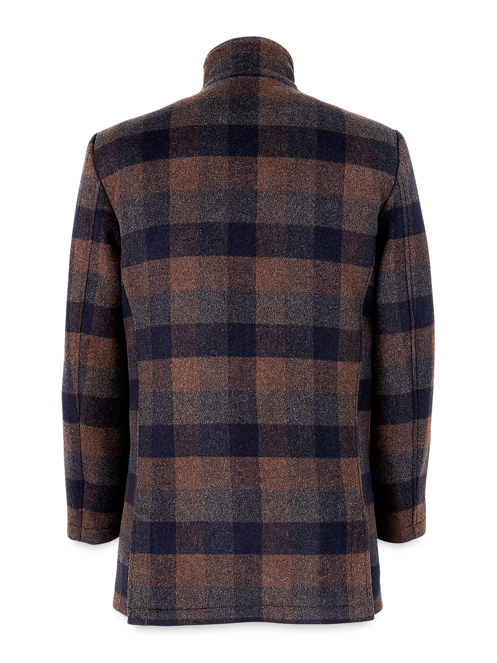 Alternate Image of Wool Blend Buffalo Plaid Car Coat-4