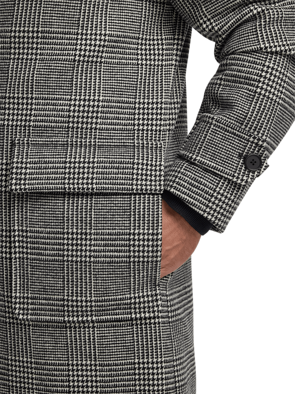 Alternate Image of Wool Blend Plaid Double Breasted Topcoat-6