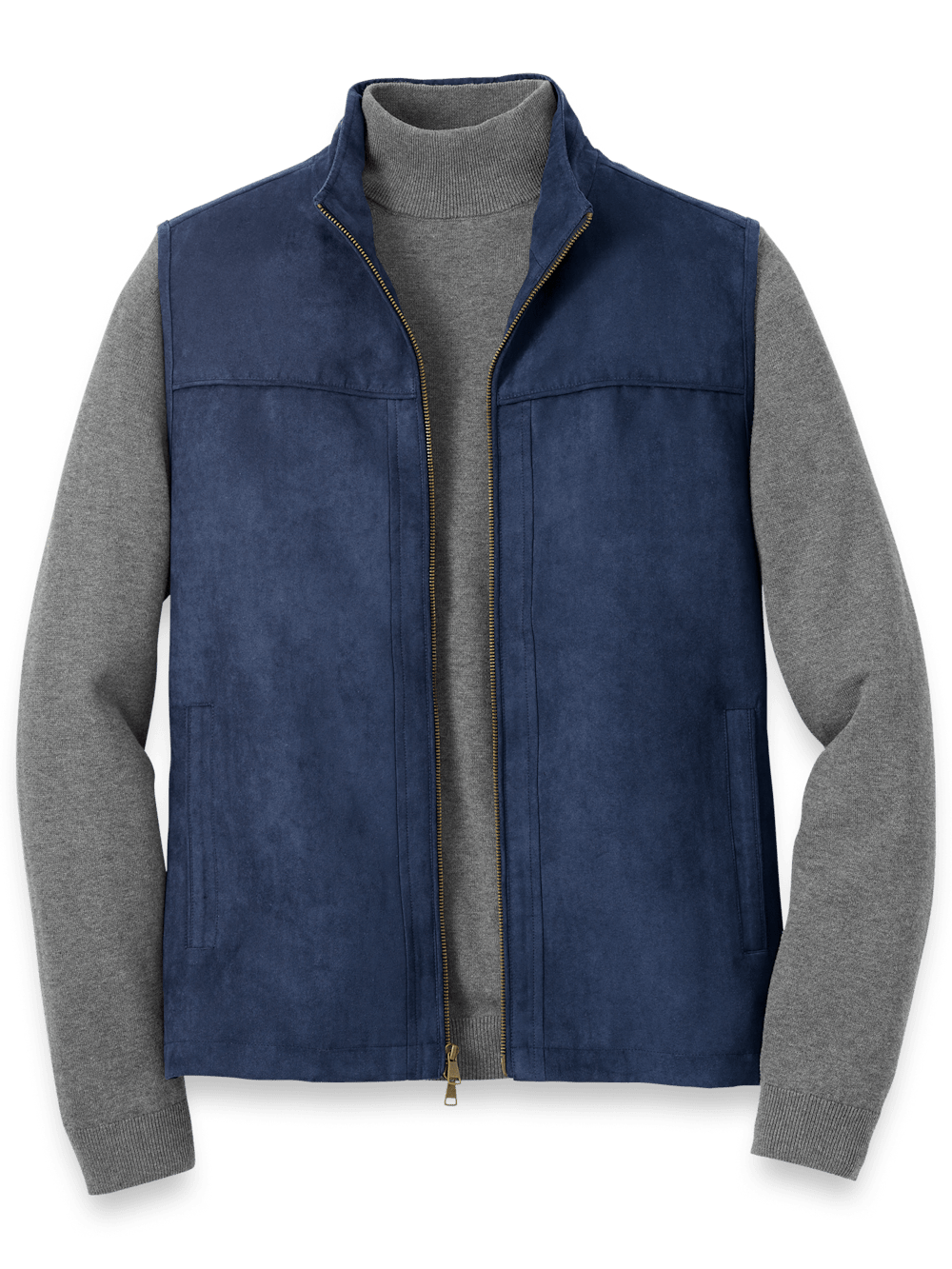 Product Image of Microsuede Vest-Navy