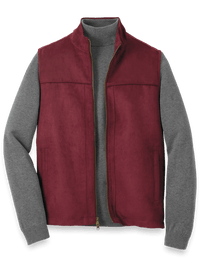 Microsuede Vest - Burgundy
