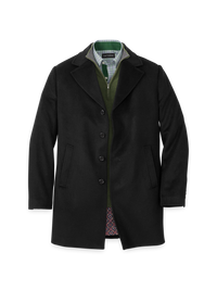 Wool Blend Topcoat - Black