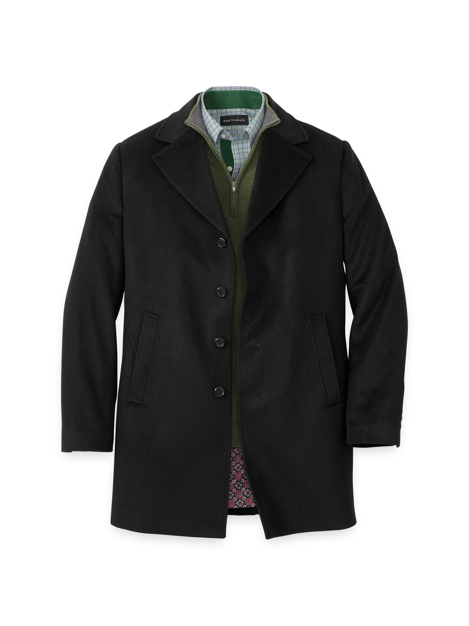 Wool Blend Topcoat - Black
