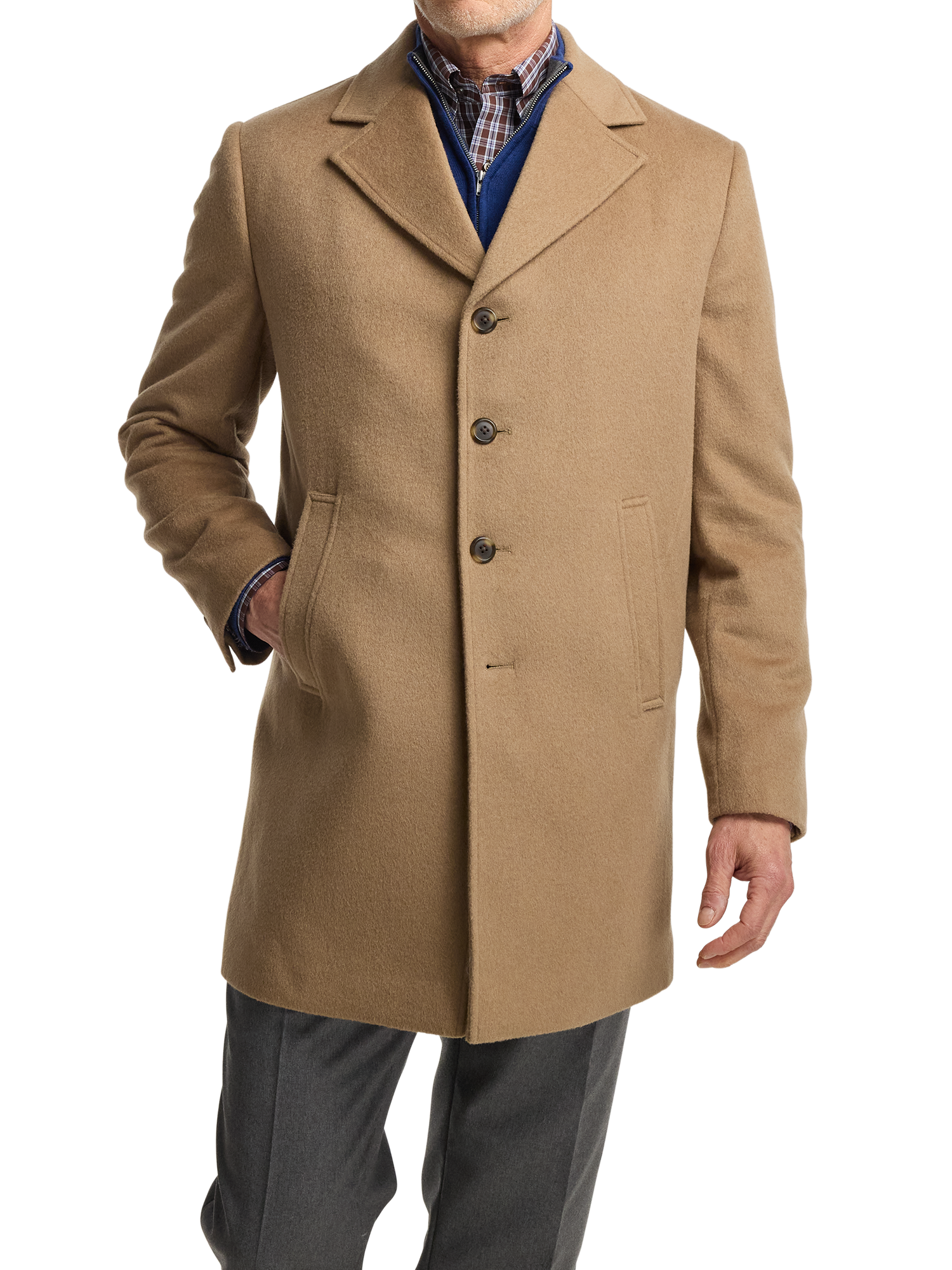 Wool Blend Topcoat - Camel
