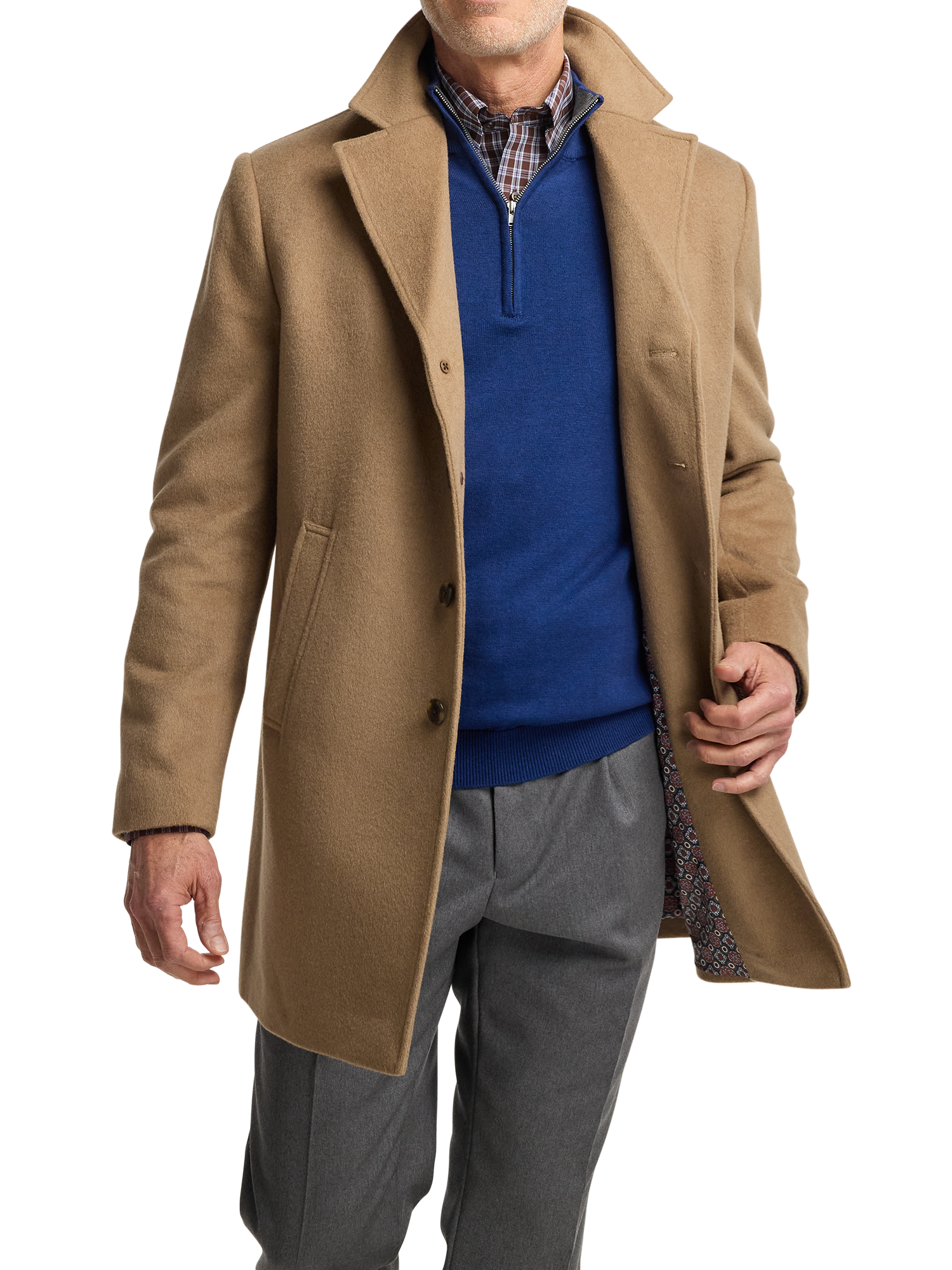 Wool Blend Topcoat - Camel