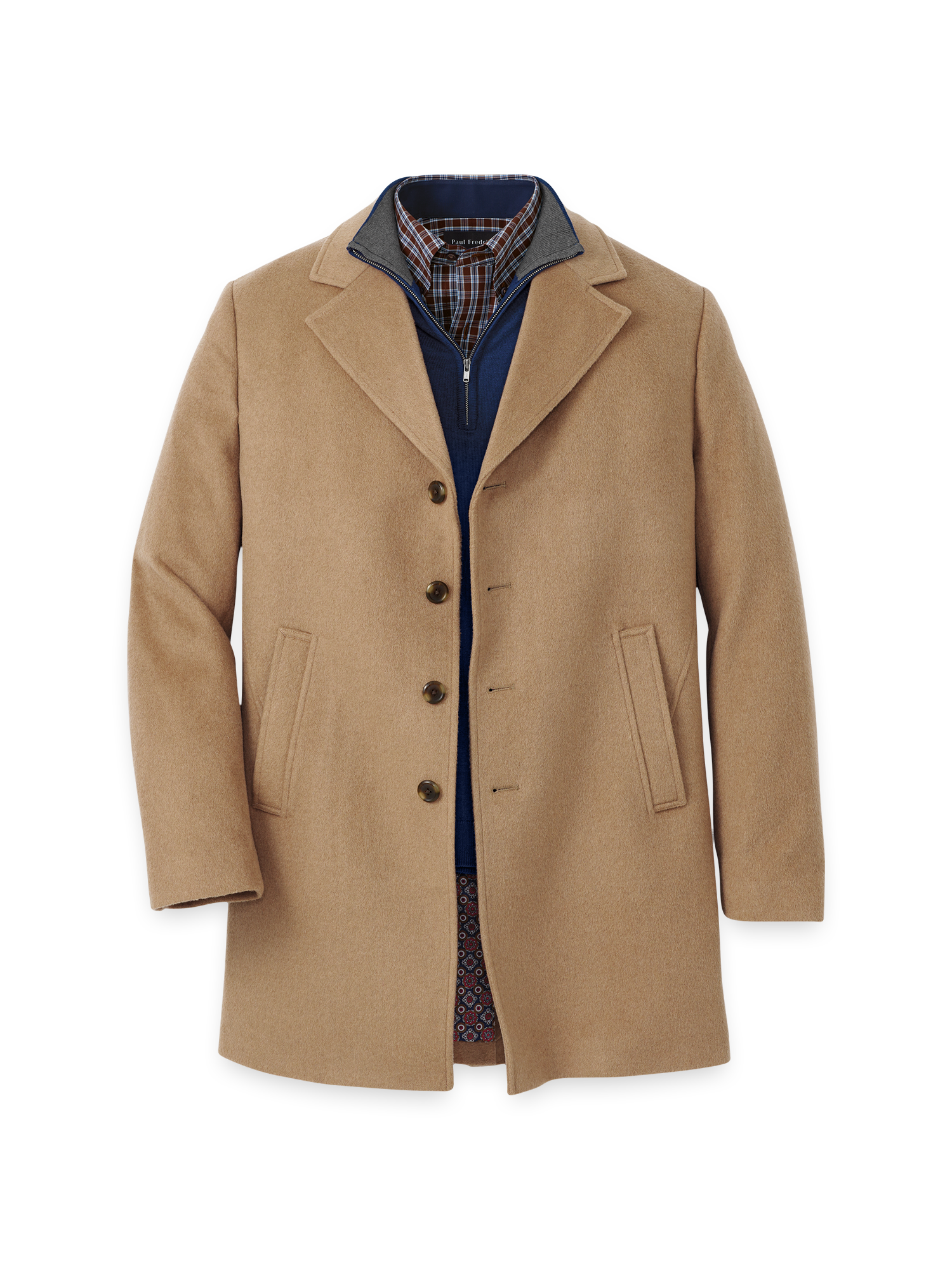 Wool Blend Topcoat - Camel