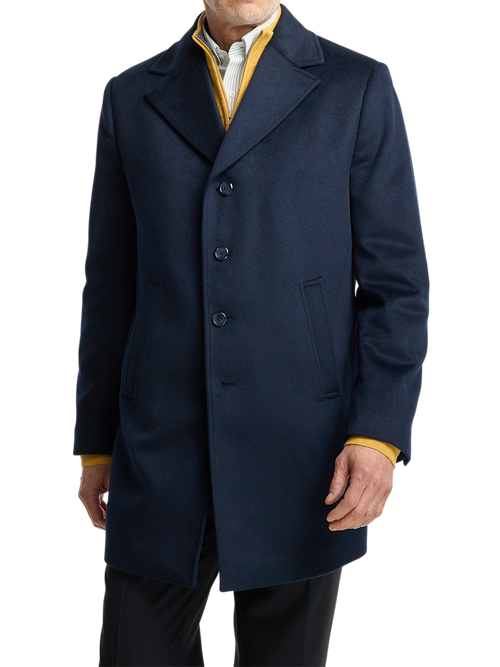 Wool Blend Topcoat - Navy – Paul Fredrick