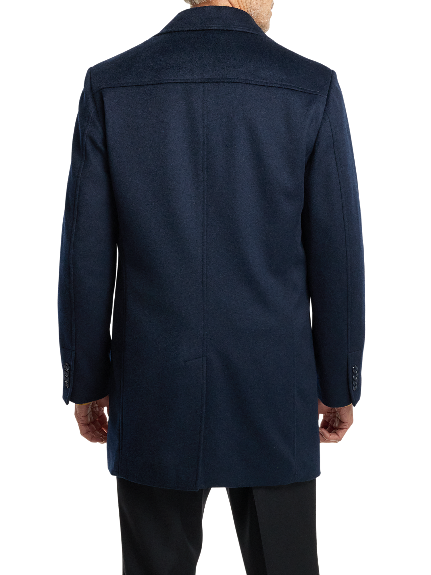 Wool Blend Topcoat - Navy