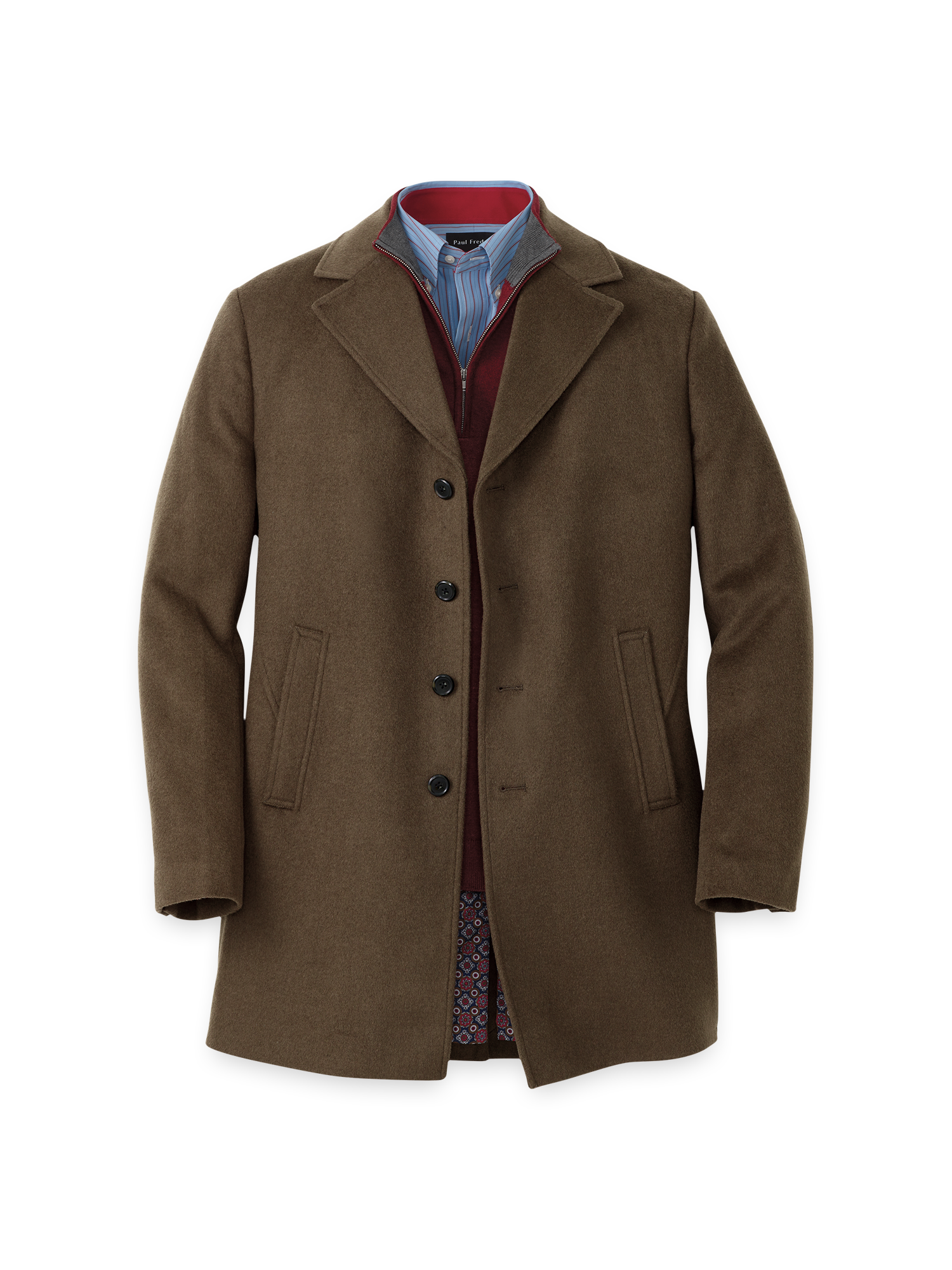 Wool Blend Topcoat - Olive