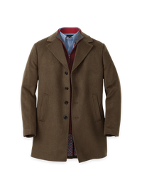 Wool Blend Topcoat - Olive