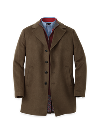 Wool Blend Topcoat - Olive