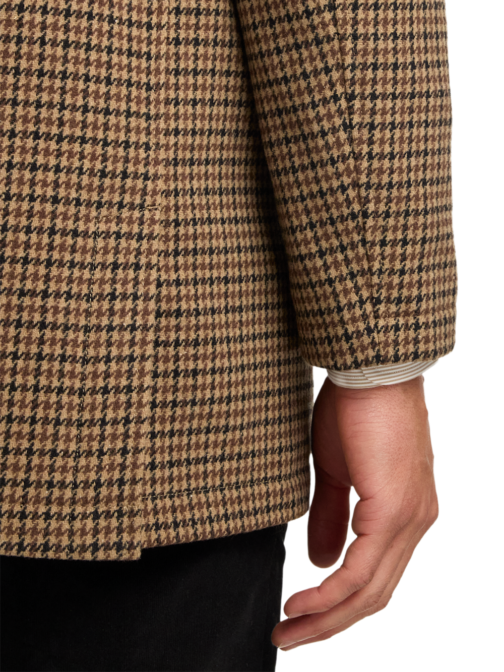 Alternate Image of Wool Blend Houndstooth Carcoat-3