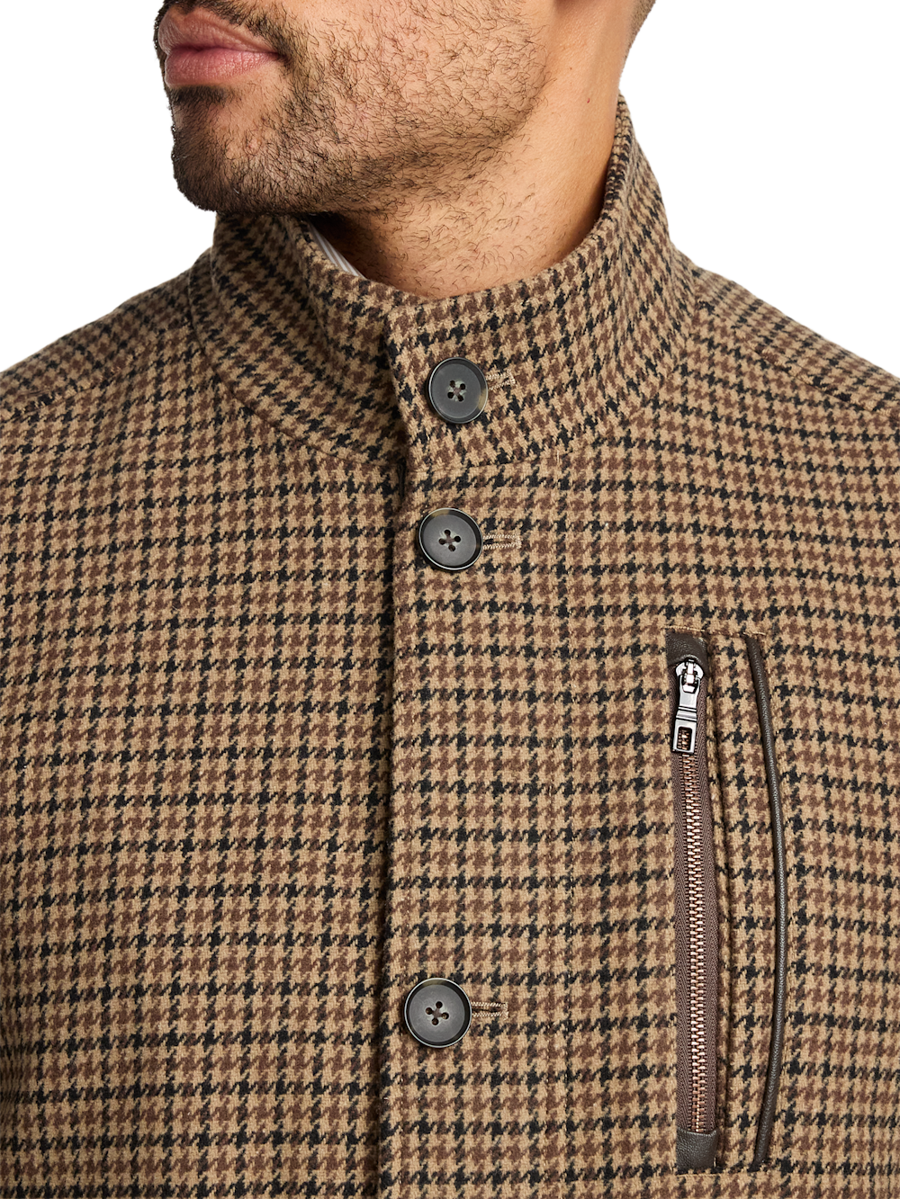 Alternate Image of Wool Blend Houndstooth Carcoat-5