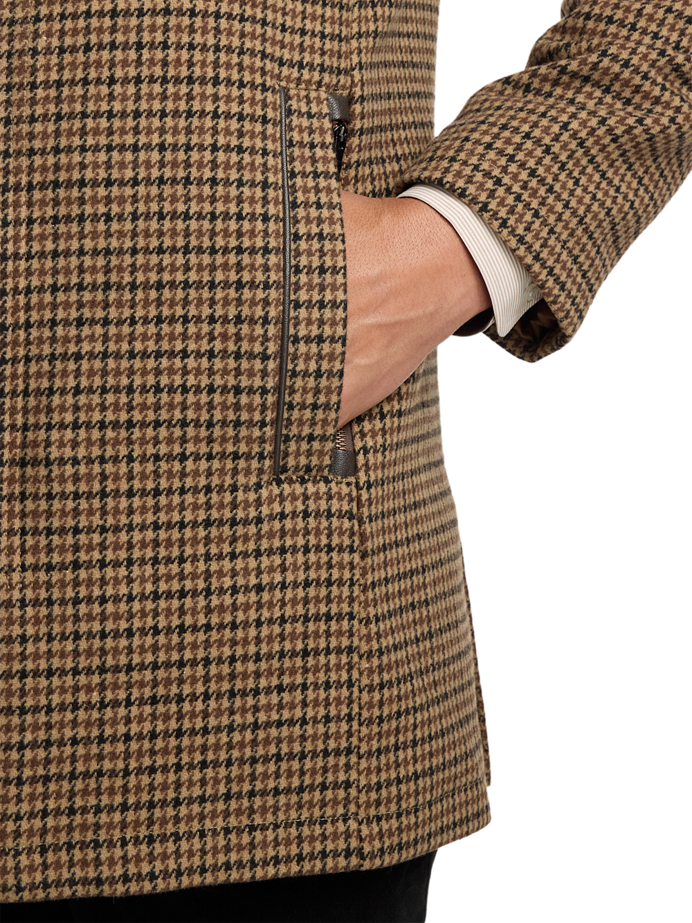 Alternate Image of Wool Blend Houndstooth Carcoat-6