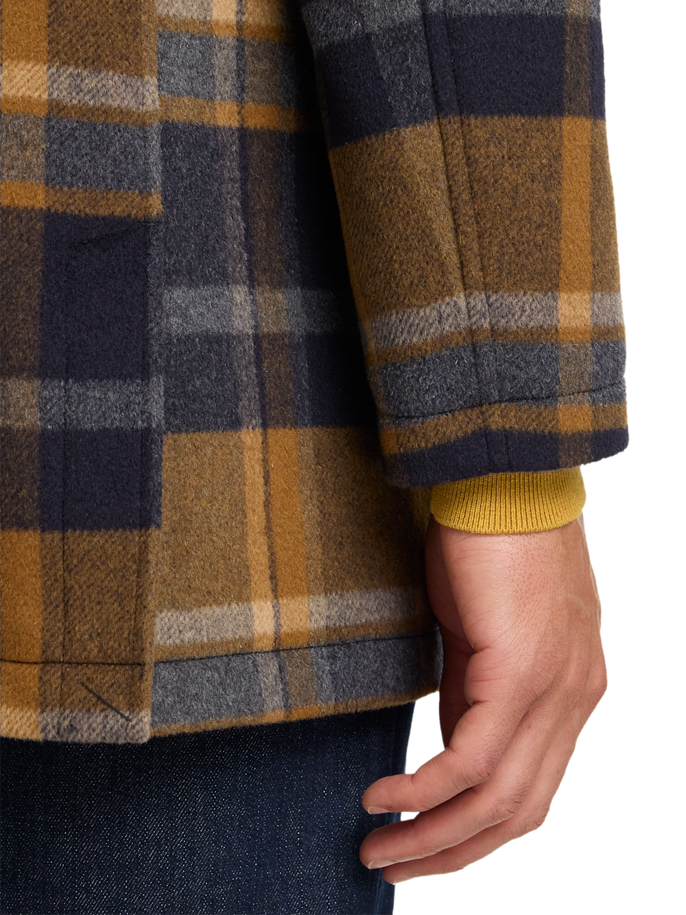 Alternate Image of Wool Blend Plaid Carcoat-3