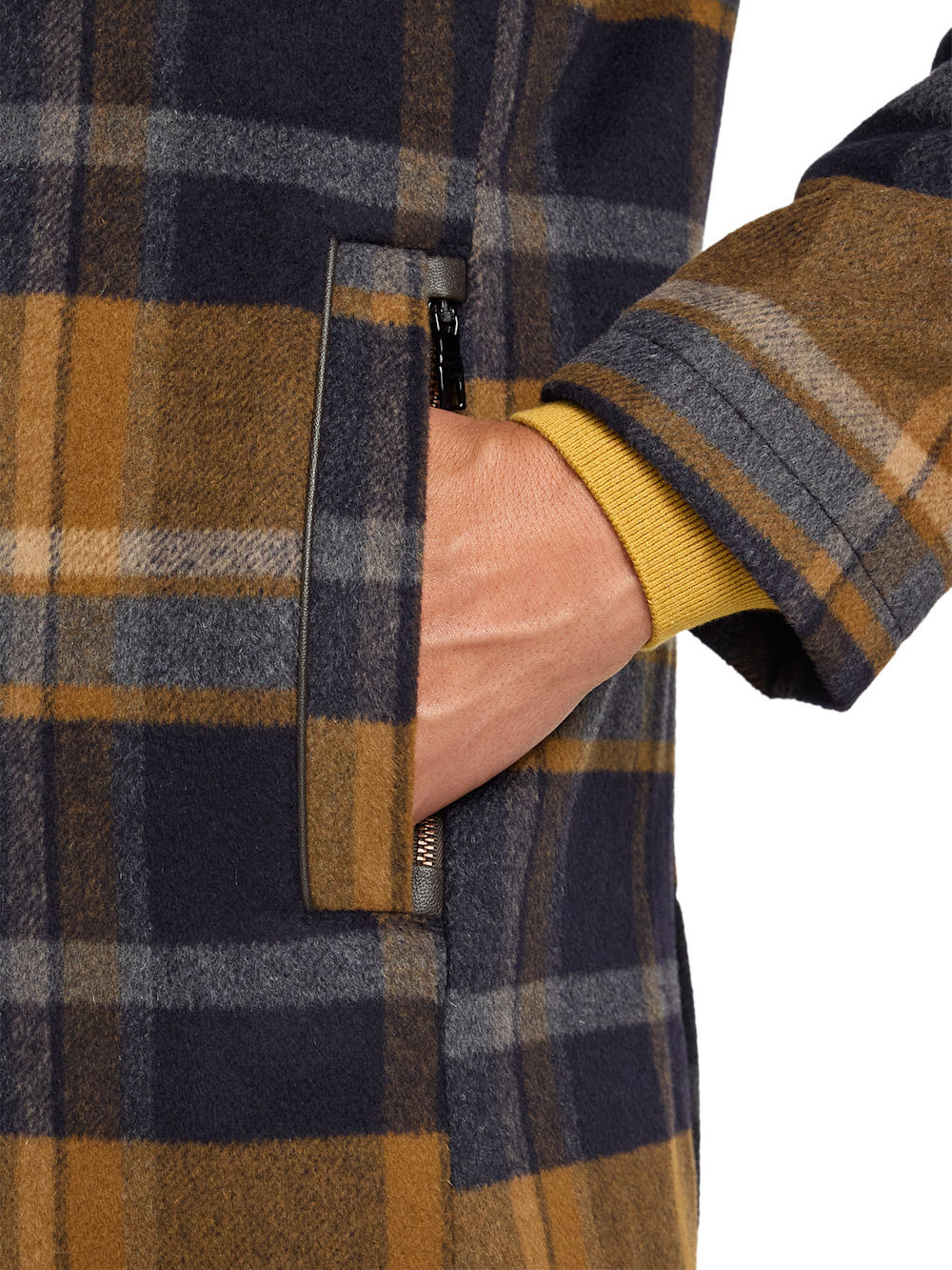 Alternate Image of Wool Blend Plaid Carcoat-6
