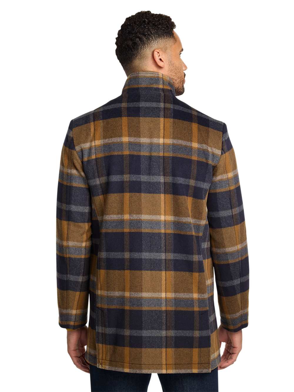 Alternate Image of Wool Blend Plaid Carcoat-7
