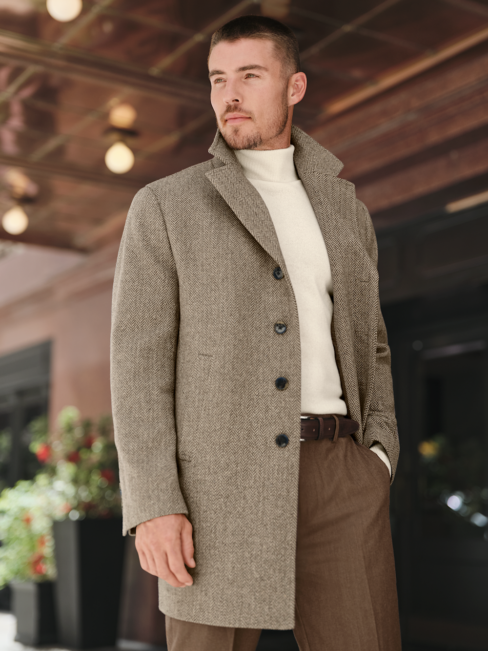 Alternate Image of Herringbone Topcoat-8