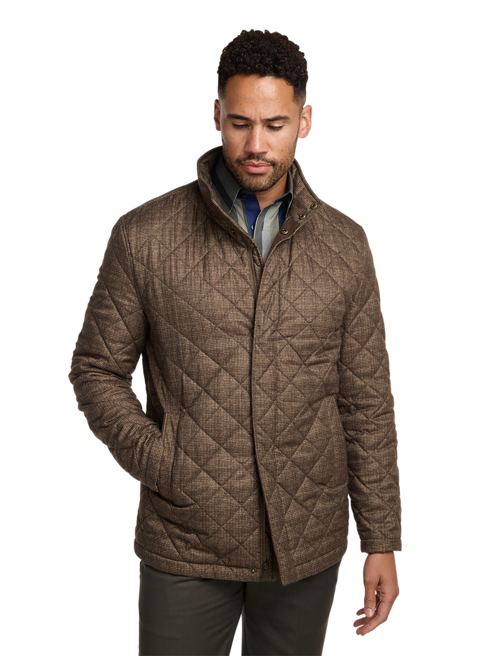 Alternate Image of Houndstooth Quilted Jacket-1