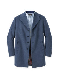 Wool Blend Topcoat - Blue