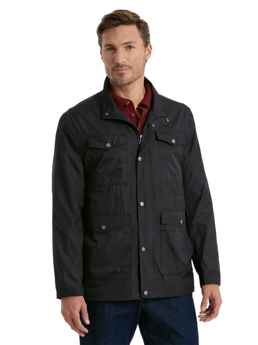 Alternate Shot of Men's black  Outerwear  - 2