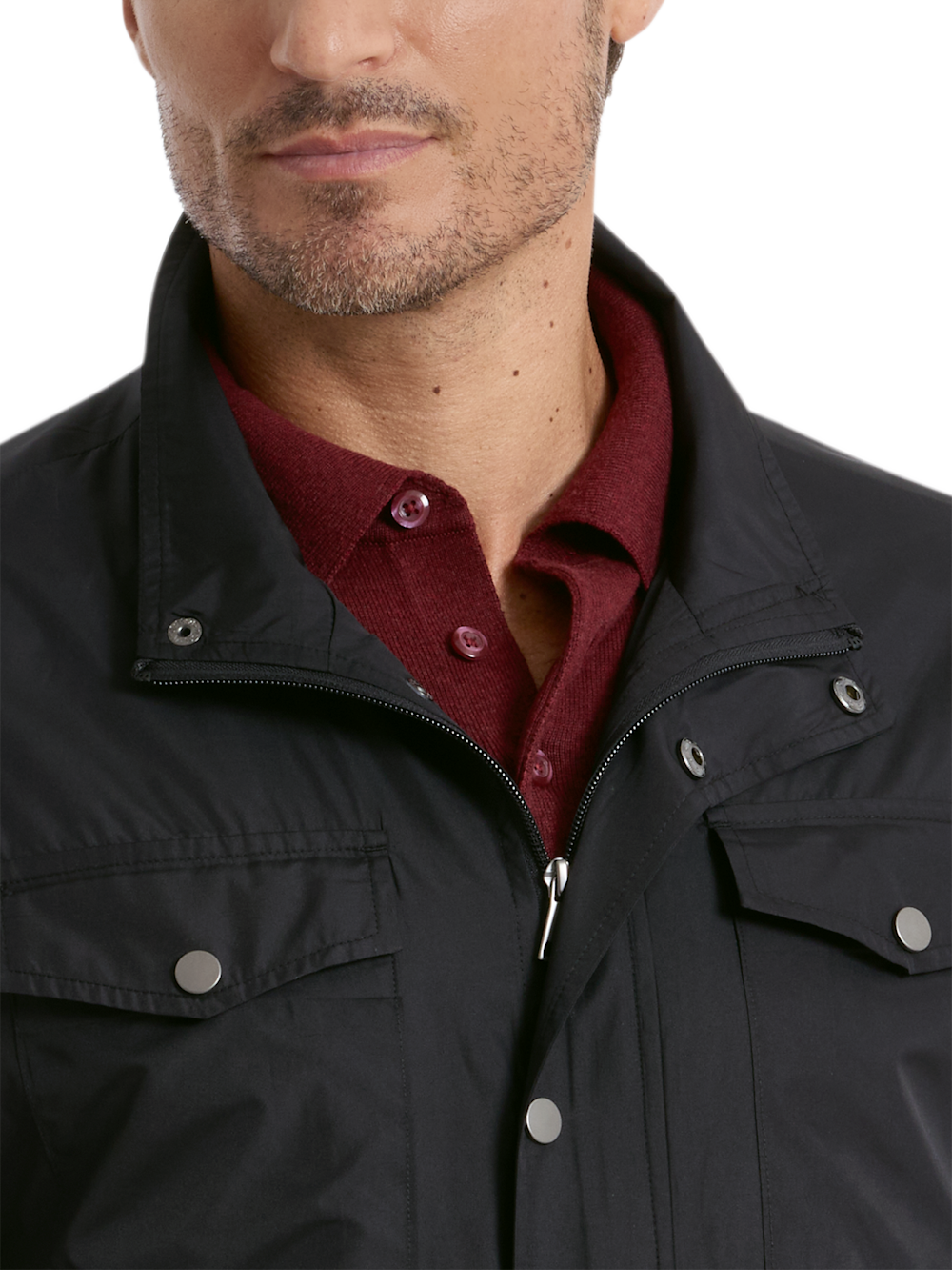 Alternate Shot of Men's black  Outerwear  - 5