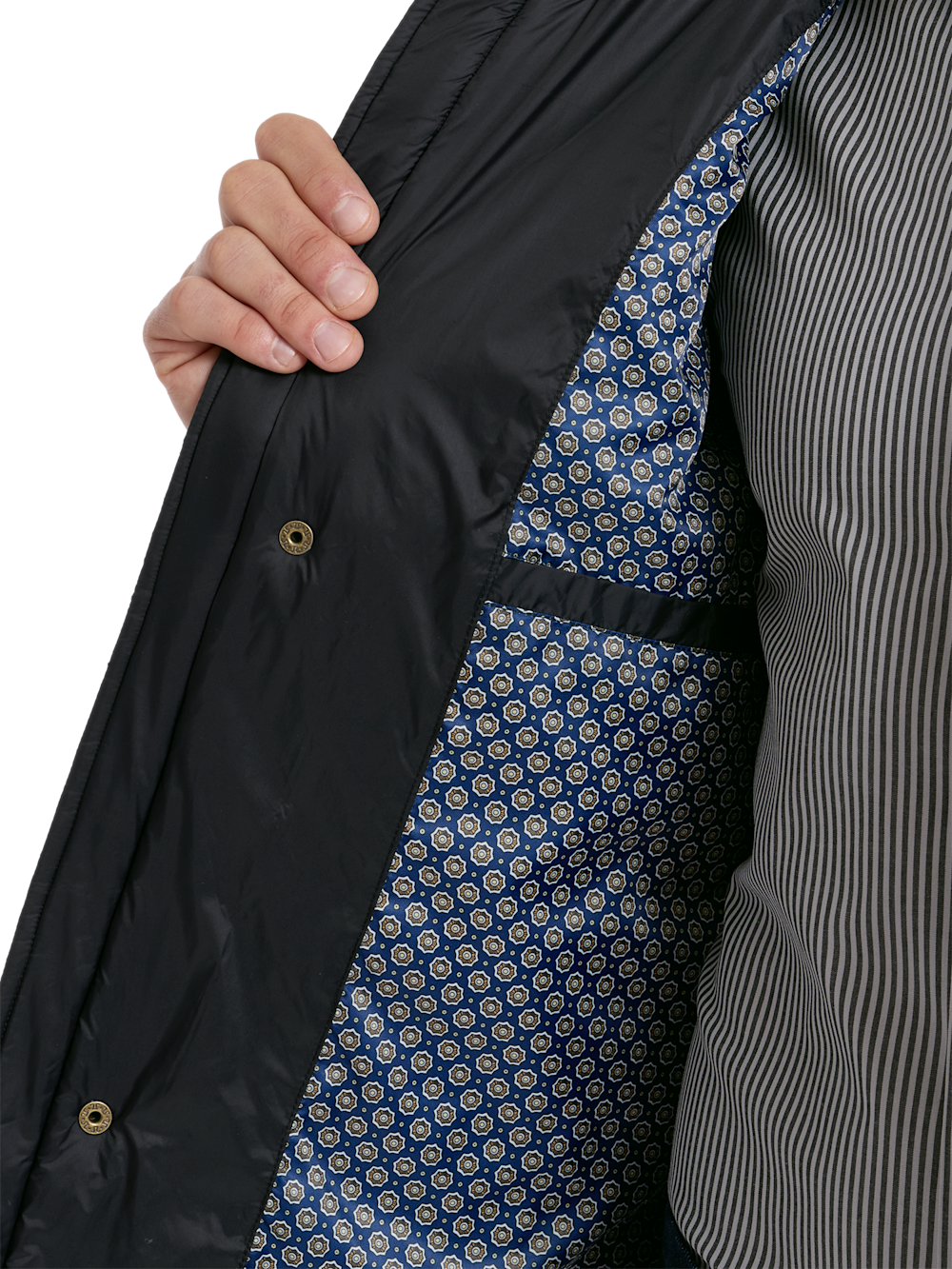 Alternate Shot of Men's black  Outerwear  - 4