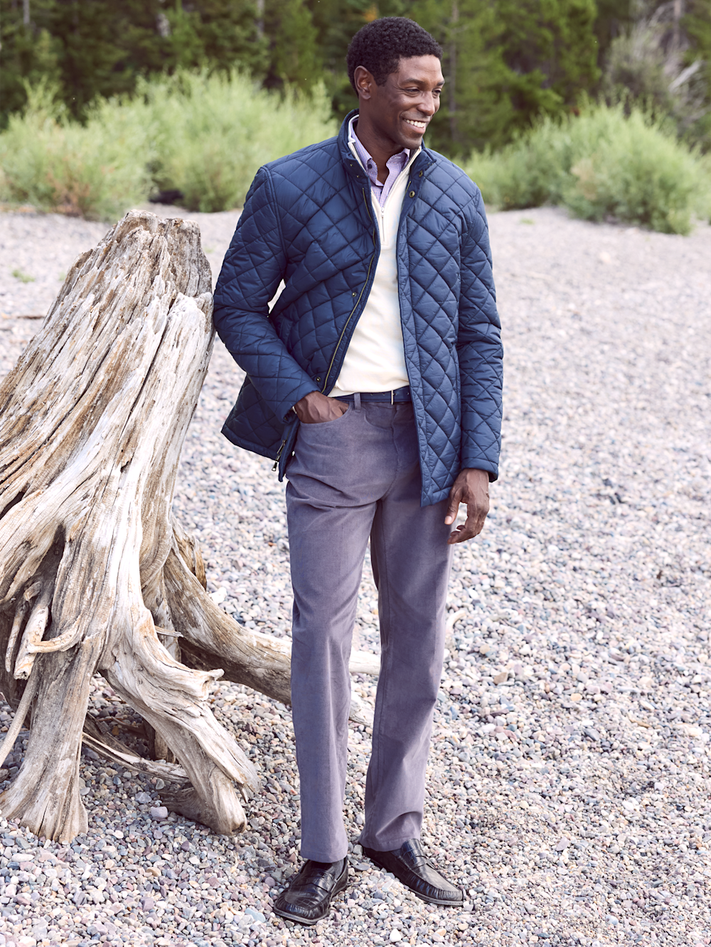Alternate Shot of Men's dark navy  Outerwear 