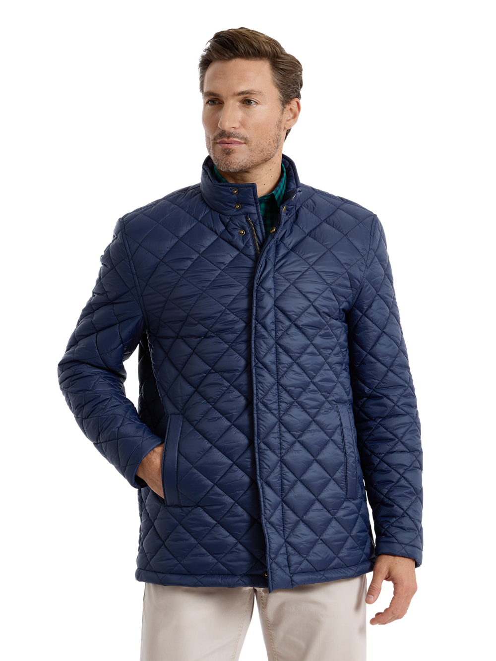 Alternate Shot of Men's dark navy  Outerwear  - 3