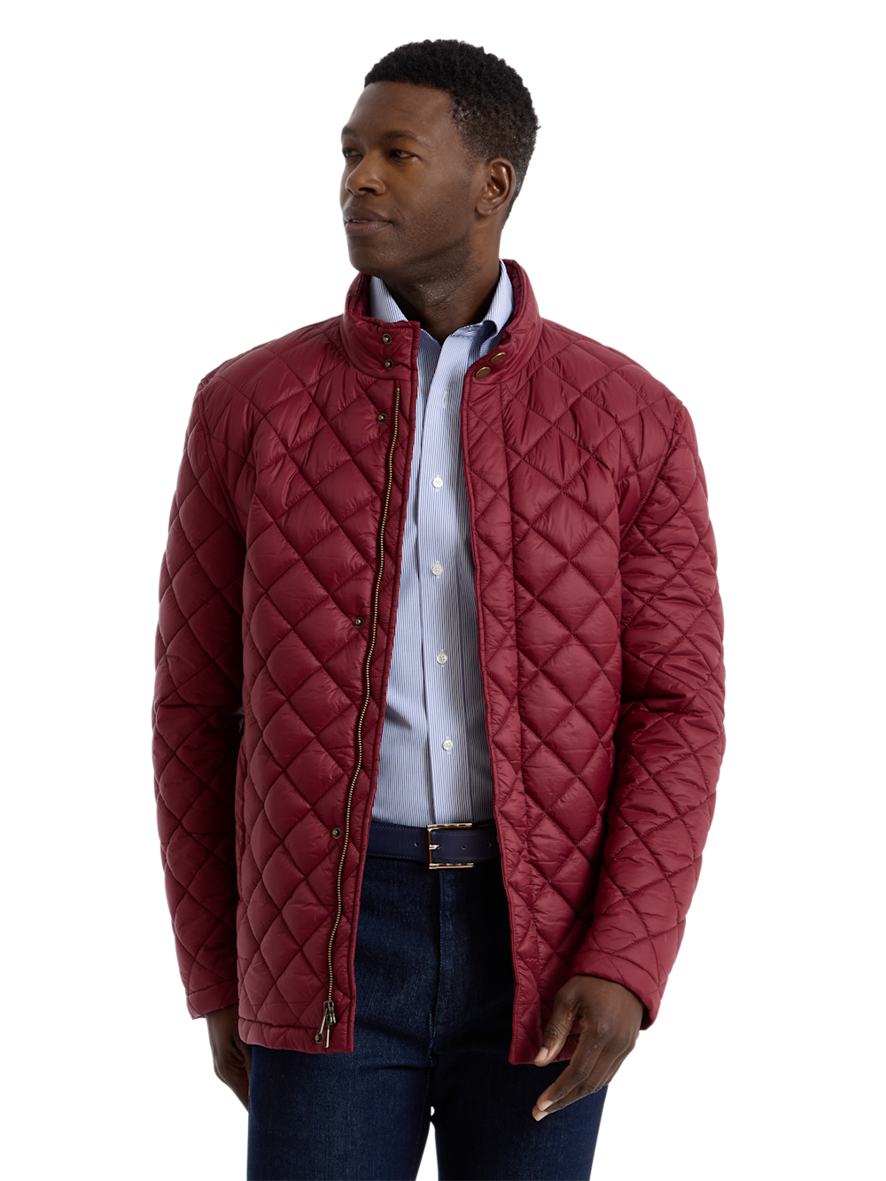 Alternate Shot of Men's burgundy  Outerwear 