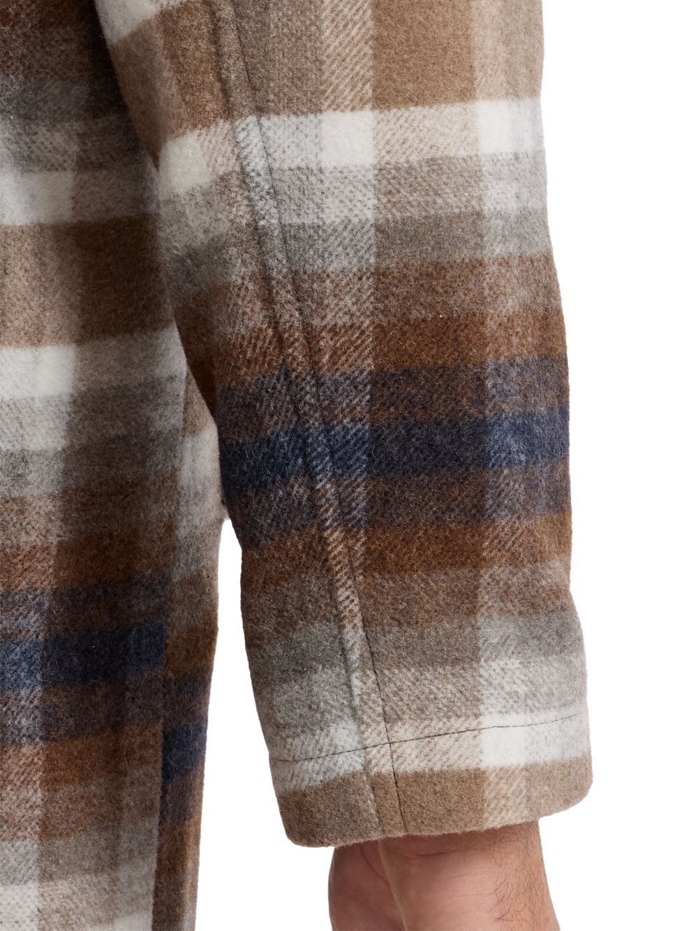 Alternate Shot of Men's blue/tan  Outerwear  - 4