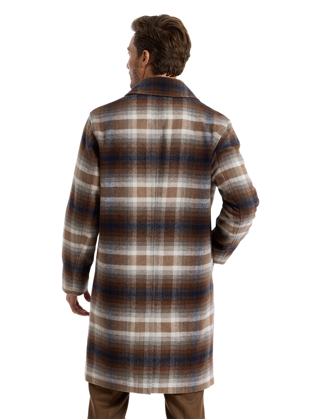 Alternate Shot of Men's blue/tan  Outerwear  - 7
