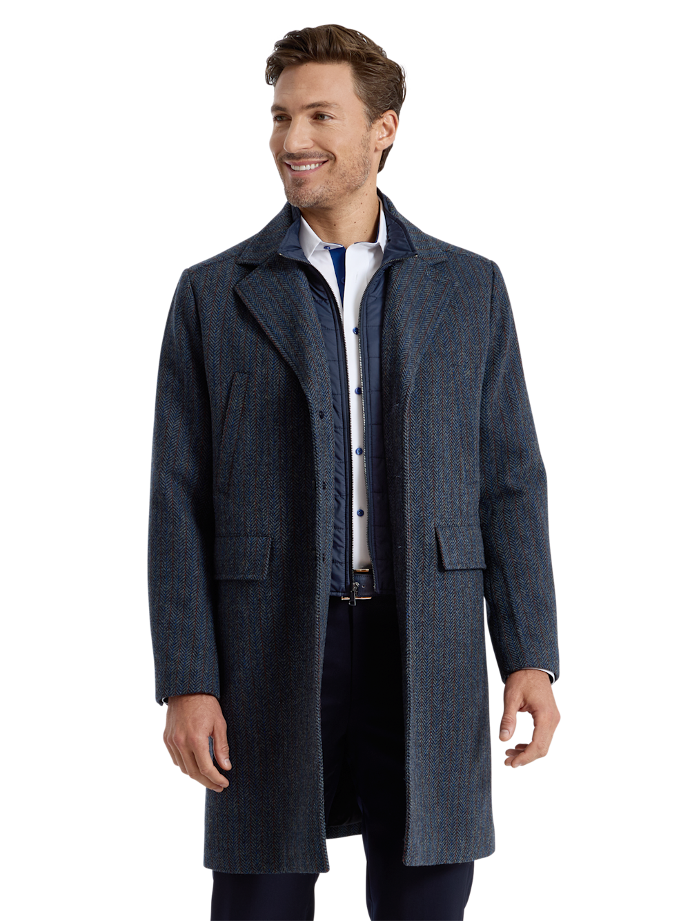 Alternate Shot of Men's blue multi  Outerwear  - 1
