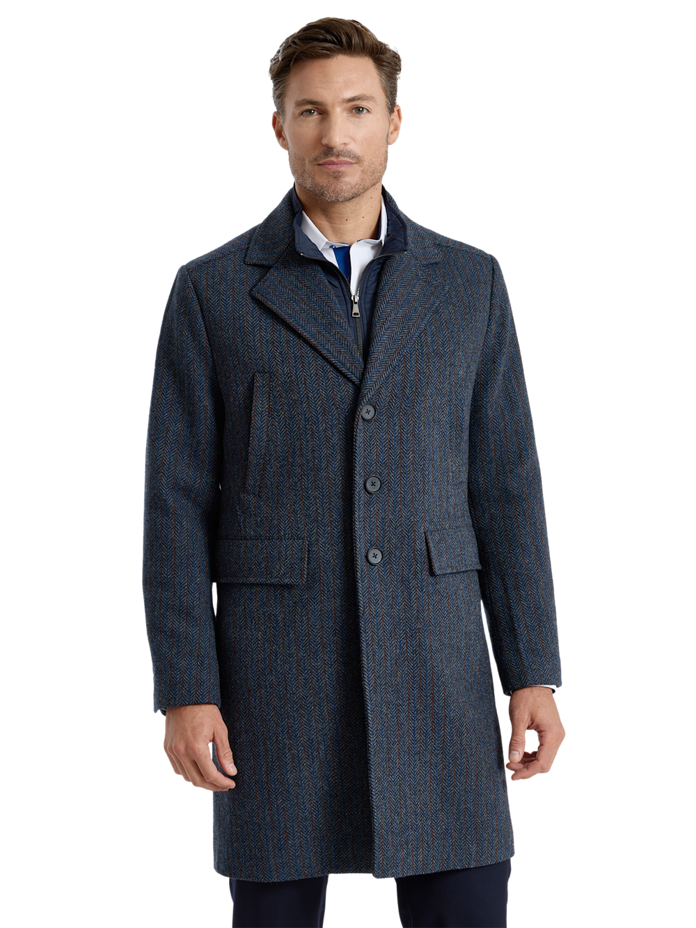 Alternate Shot of Men's blue multi  Outerwear  - 2