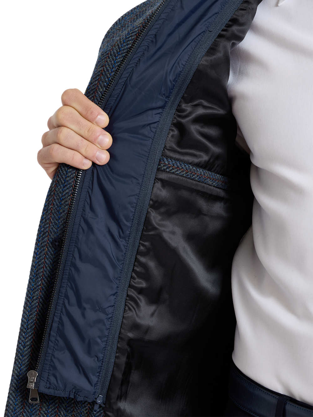 Alternate Shot of Men's blue multi  Outerwear  - 5
