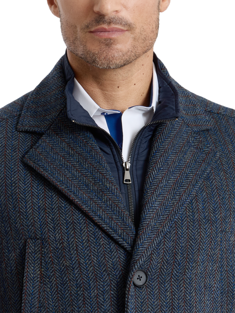 Alternate Shot of Men's blue multi  Outerwear  - 6