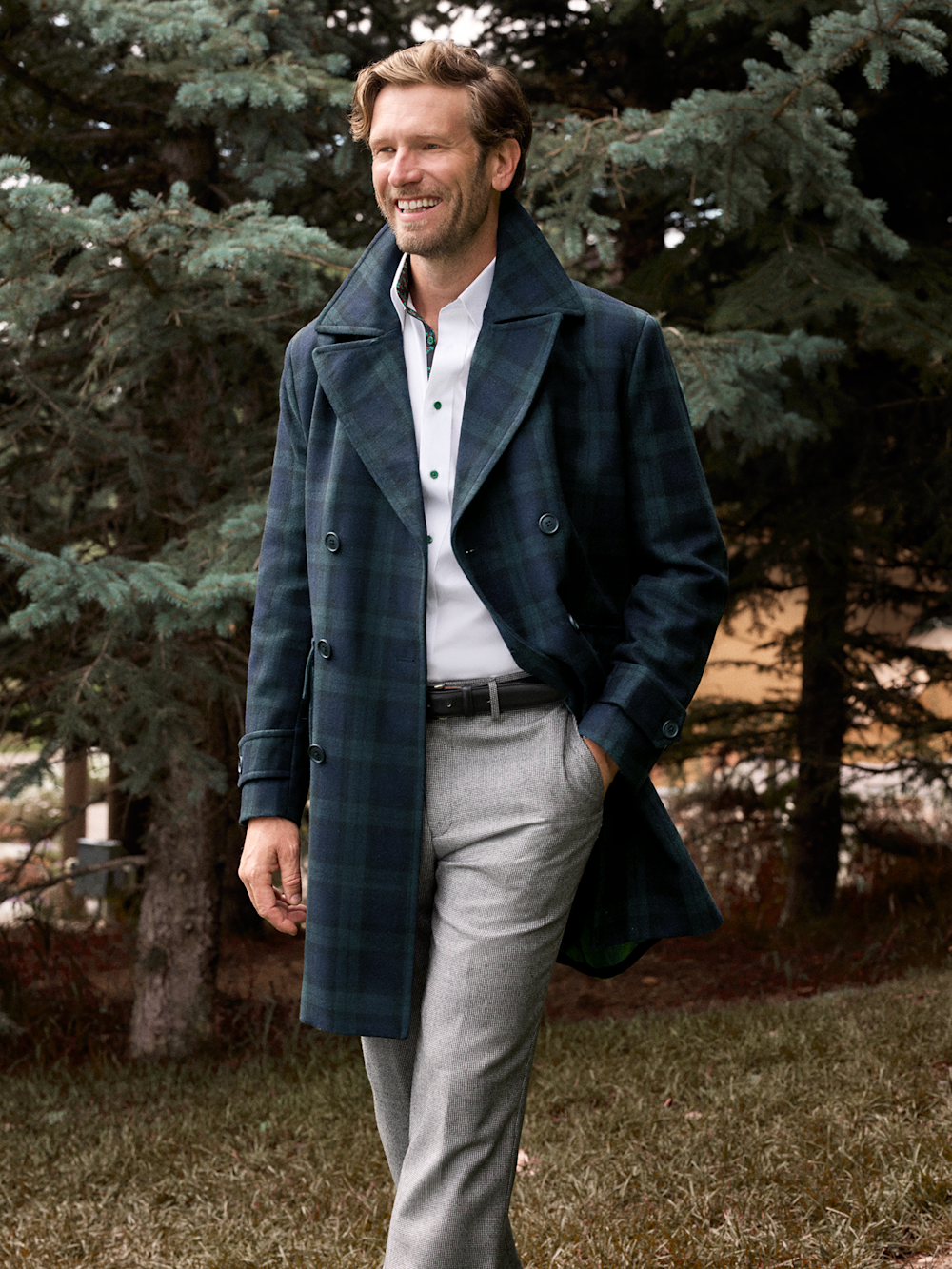 Alternate Shot of Men's green/navy  Outerwear  - 1