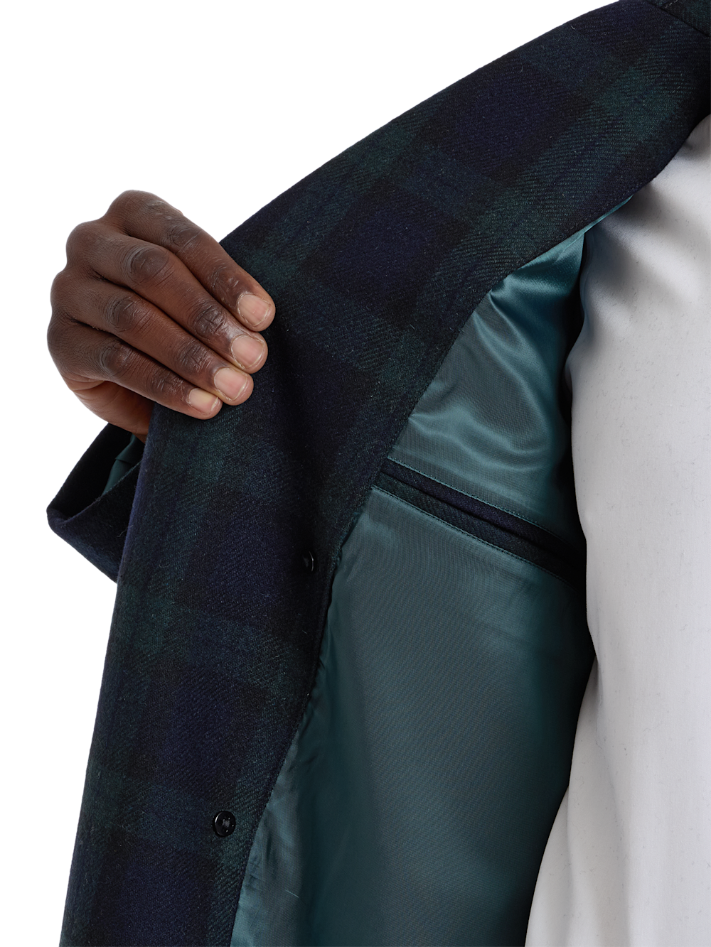 Alternate Shot of Men's green/navy  Outerwear  - 5