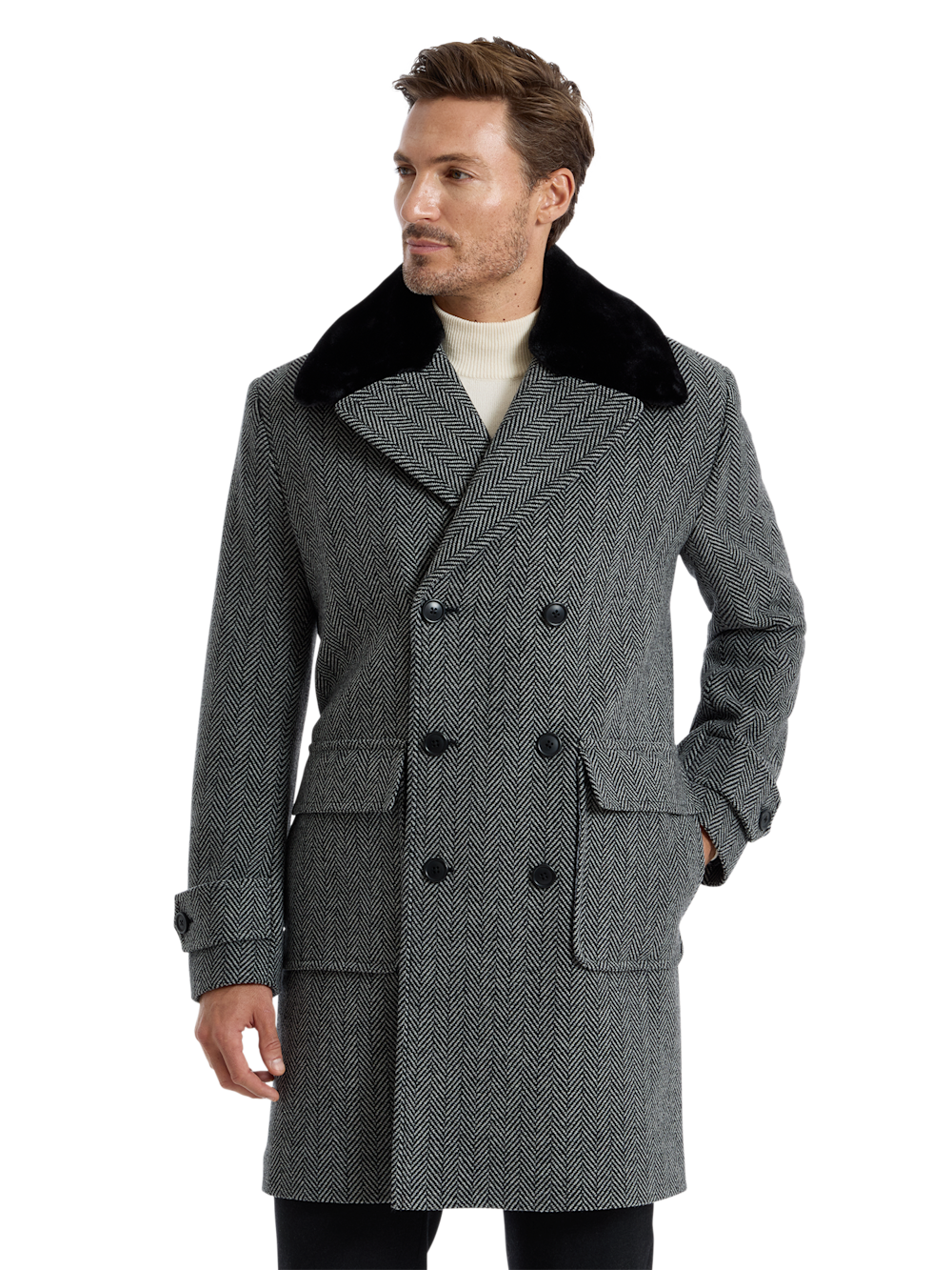 Alternate Shot of Men's black  Outerwear  - 2